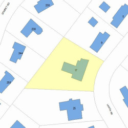 17 Larch Rd, Newton MA  02468-1413 plot plan
