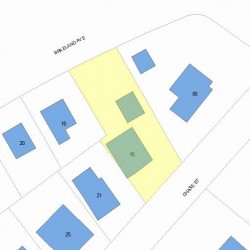 15 Chase St, Newton MA  02459-2213 plot plan