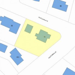 72 Fair Oaks Ave, Newton MA 02460-1219 plot plan