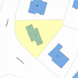 6 Wheeler Rd, Newton MA  02459-2655 plot plan