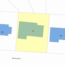 352 Brookline St, Newton MA 02459-3137 plot plan