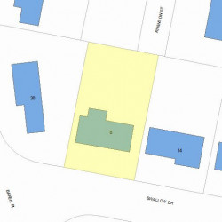 8 Swallow Dr, Newton MA  02462-1306 plot plan