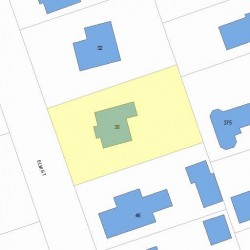 38 Elm St, Newton MA  02465-1806 plot plan