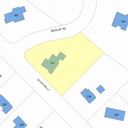164 Bigelow Rd, Newton MA  02465-3021 plot plan