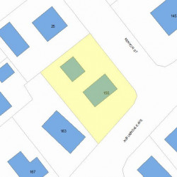 155 Auburndale Ave, Newton MA 02465-1424 plot plan