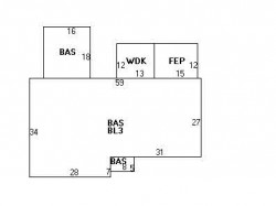 61 Donna Rd, Newton MA 02459-2804 floor plan