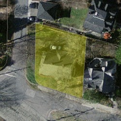 67 Grafton St, Newton MA  02459-1546 aerial view