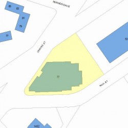 77 Paul St, Newton MA 02459-2452 plot plan