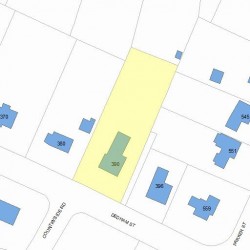 390 Dedham St, Newton MA 02459-2928 plot plan