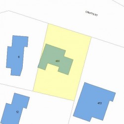 480 Crafts St, Newton MA 02465-1703 plot plan