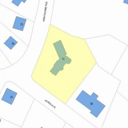 78 Hawthorne Ave, Newton MA 02466-2806 plot plan