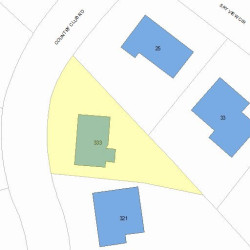 333 Country Club Rd, Newton MA  02459-3148 plot plan