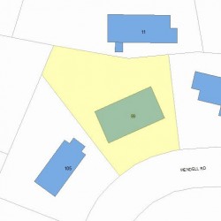 99 Wendell Rd, Newton MA 02459-2946 plot plan