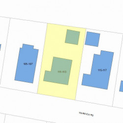 113 Warwick Rd, Newton MA 02465-1747 plot plan