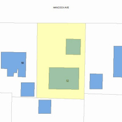 52 Hancock Ave, Newton MA 02459-1751 plot plan