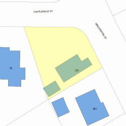 395 Winchester St, Newton MA  02461-2008 plot plan
