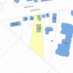374 Boylston St, Newton MA 02459-2845 plot plan