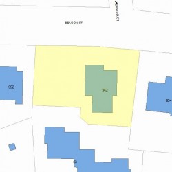 942 Beacon St, Newton MA  02459-1724 plot plan