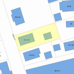 106 Dalby St, Newton MA  02458-1033 plot plan