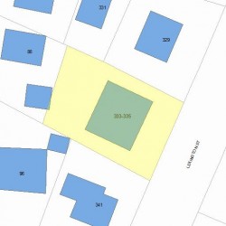 333 Lexington St, Newton MA 02466-1211 plot plan