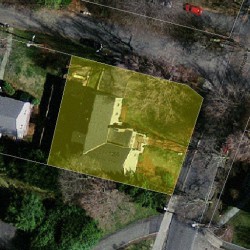 255 Park St, Newton MA  02458-2314 aerial view