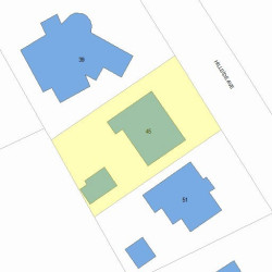 45 Hillside Ave, Newton MA 02465-2543 plot plan