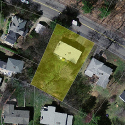 111 Dedham St, Newton MA  02461-2135 aerial view