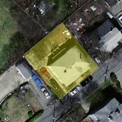 15 Alden Pl, Newton MA  02465-1567 aerial view