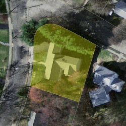 87 Boulder Rd, Newton MA  02459-2648 aerial view