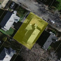 20 Whittemore Rd, Newton MA  02458-2106 aerial view