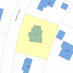 114 Shornecliffe Rd, Newton MA 02458-2421 plot plan
