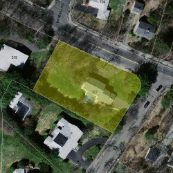 327 Dedham St, Newton MA 02459-2901 aerial view