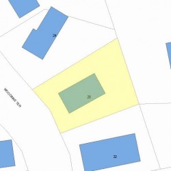 28 Woodbine Ter, Newton MA  02466-1807 plot plan