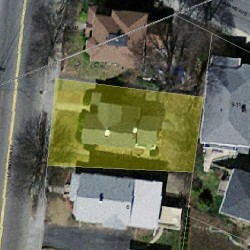 2 Lexington St, Newton MA  02465-1030 aerial view