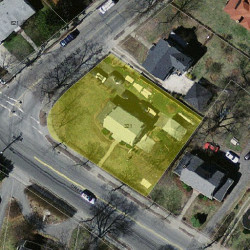 321 Crafts St, Newton MA  02460-1201 aerial view