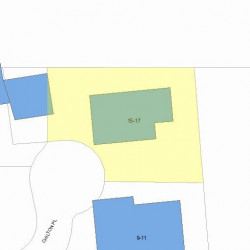 15 Chilton Pl, Newton MA  02464-1204 plot plan