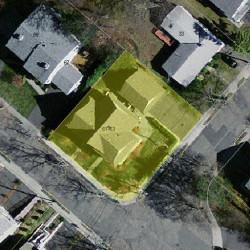 61 Tanglewood Rd, Newton MA 02459-2849 aerial view