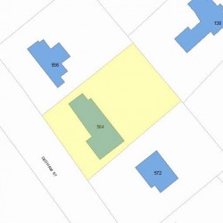 564 Dedham St, Newton MA 02459-2943 plot plan
