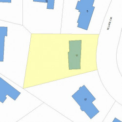 11 Village Cir, Newton MA 02459-3069 plot plan