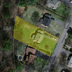 57 Oakland Ave, Newton MA  02466-1704 aerial view