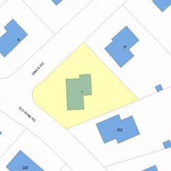 228 Old Farm Rd, Newton MA 02459-3458 plot plan