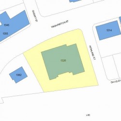 1326 Washington St, Newton MA 02465-2078 plot plan