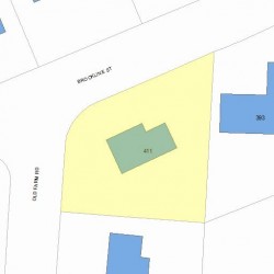 411 Brookline St, Newton MA 02459-3142 plot plan