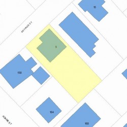 9 Cottage Ct, Newton MA 02458-1228 plot plan