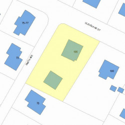 106 Cleveland St, Newton MA 02465-1563 plot plan