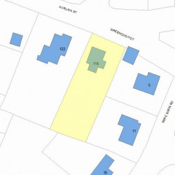 116 Auburn St, Newton MA 02466-2508 plot plan