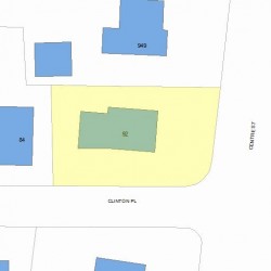 92 Clinton Pl, Newton MA 02459-1141 plot plan