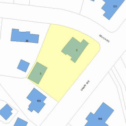 8 Devon Rd, Newton MA  02459-1648 plot plan