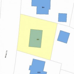 996 Walnut St, Newton MA  02461-1136 plot plan