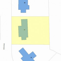 81 Evelyn Rd, Newton MA 02468-1020 plot plan